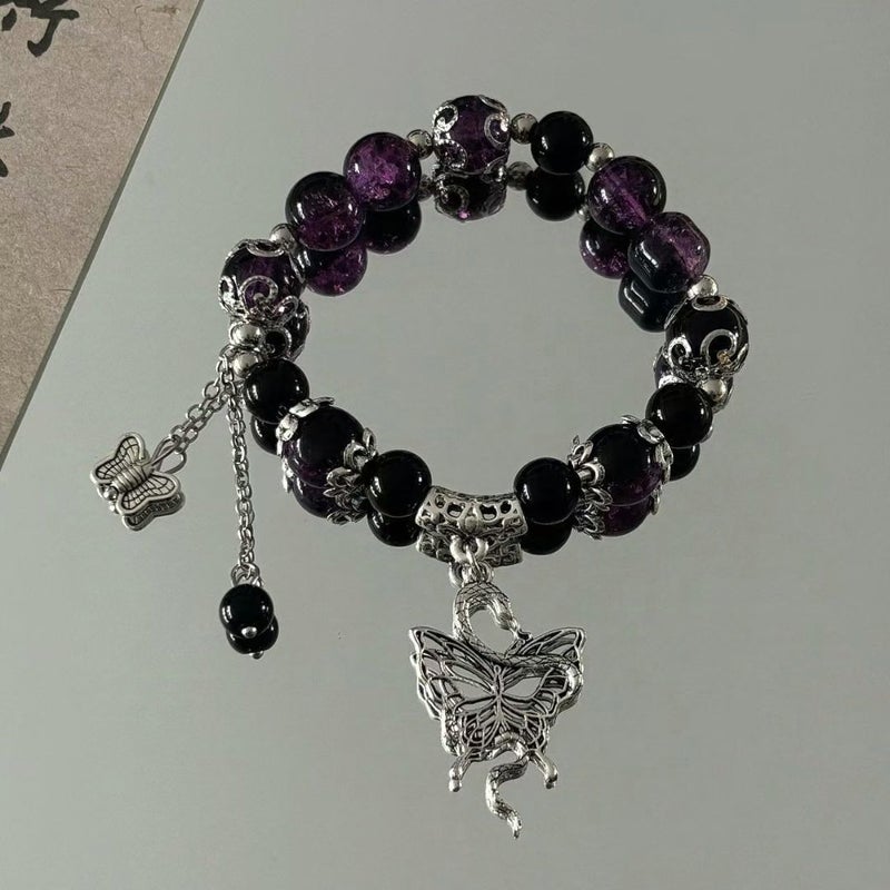 [Spirit Snake Butterfly Tail] Zi Xuan Bracelet Female Niche Design Advanced Sense Butterfly Glaze Bracelet For Girlfriend Gift - Image 1